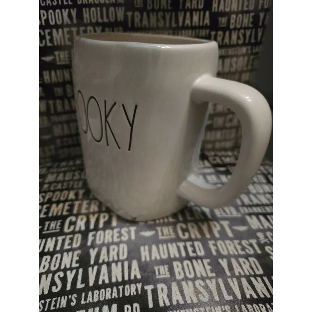 Rae Dunn Halloween Spooky Coffee Mug White